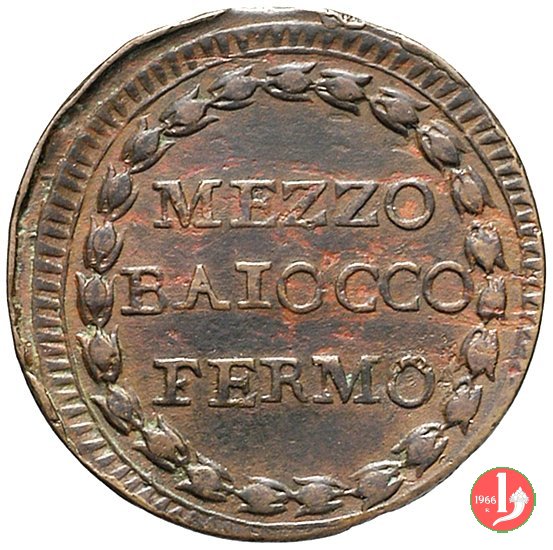 1/2 baiocco (anno PMO) 1798 (Fermo)