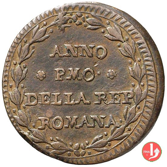 1/2 baiocco (anno PMO) 1798 (Fermo)