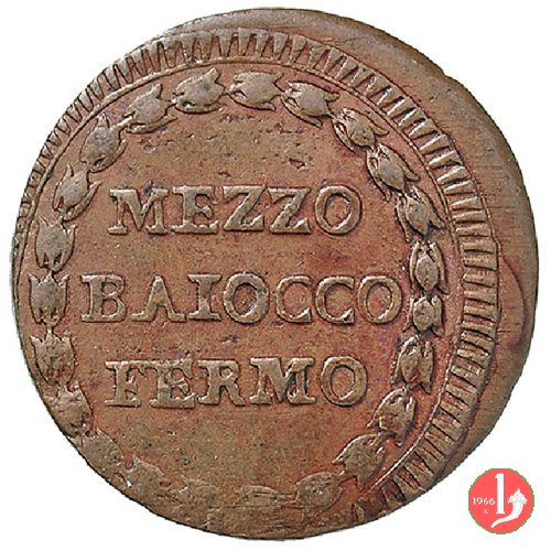 1/2 baiocco (anno PMO) 1798 (Fermo)