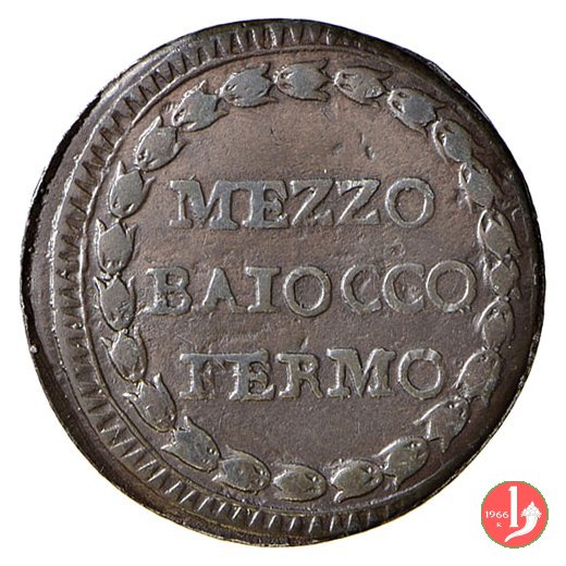 1/2 baiocco (anno PMO) 1798 (Fermo)