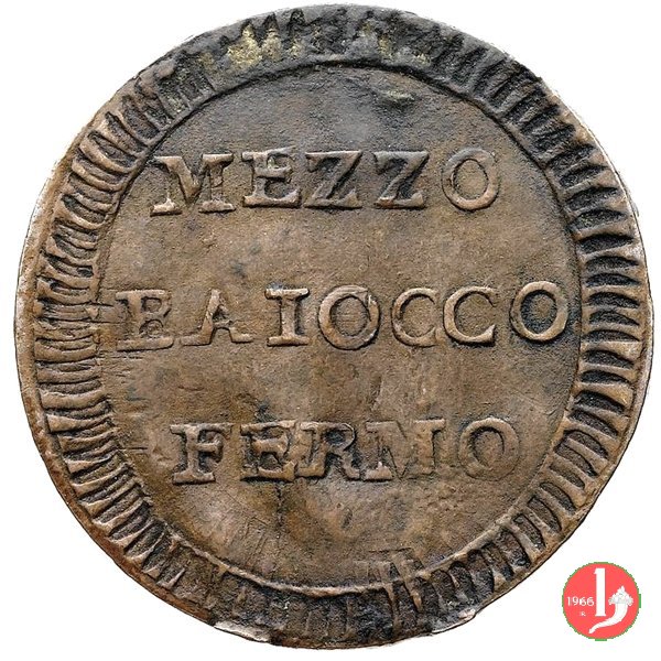 1/2 baiocco (fascio) 1798 (Fermo)