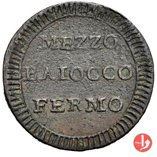 1/2 baiocco (fascio) 1798 (Fermo)