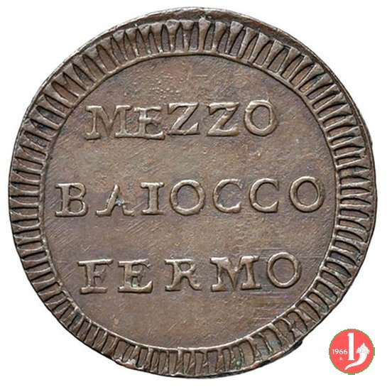 1/2 baiocco (fascio) 1798 (Fermo)