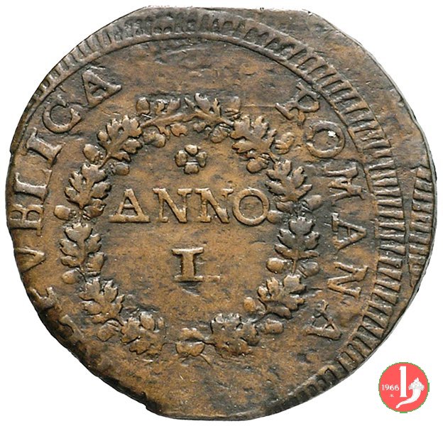 1 baiocco (anno I) 1798 (Fermo)