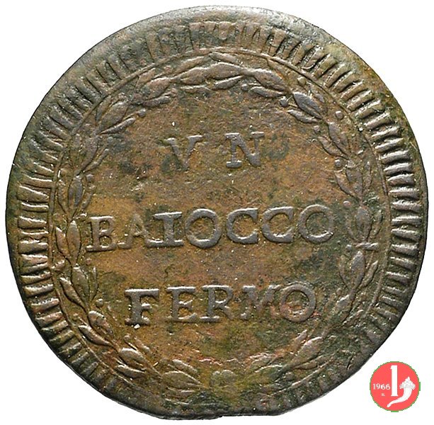 1 baiocco (anno I) 1798 (Fermo)