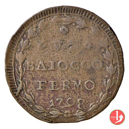 1 baiocco (anno I) 1798 (Fermo)