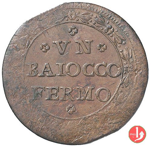 1 baiocco (anno PMO e senza data) 1798 (Fermo)