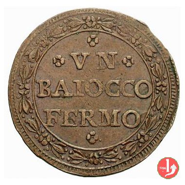 1 baiocco (anno PMO e senza data) 1798 (Fermo)