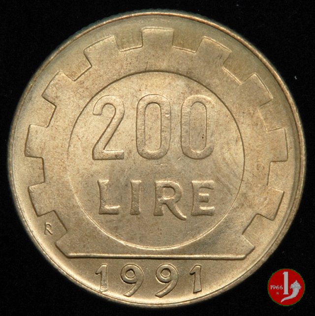 200 lire 1991 (Roma)