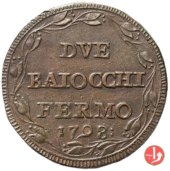 2 baiocchi (anno I) 1798 (Fermo)