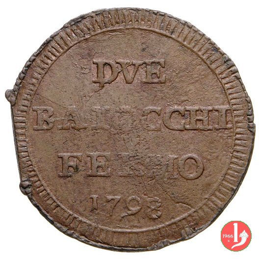 2 baiocchi (anno PMO) 1798 (Fermo)