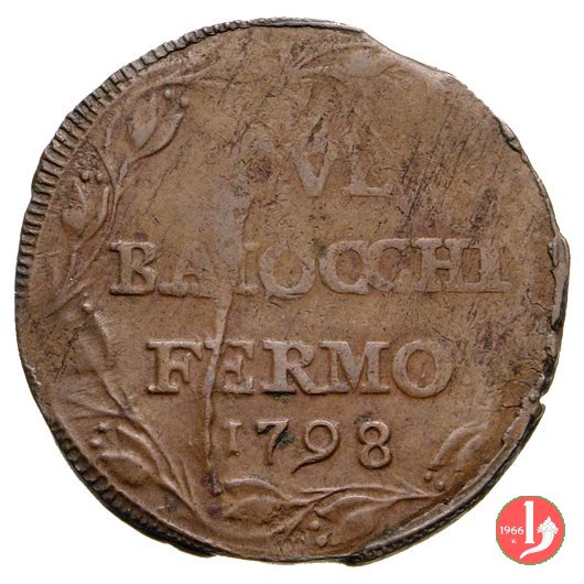 2 baiocchi (anno PMO) 1798 (Fermo)