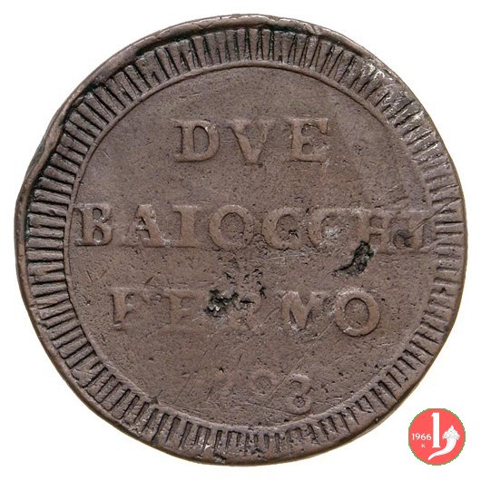 2 baiocchi (fascio) 1798 (Fermo)