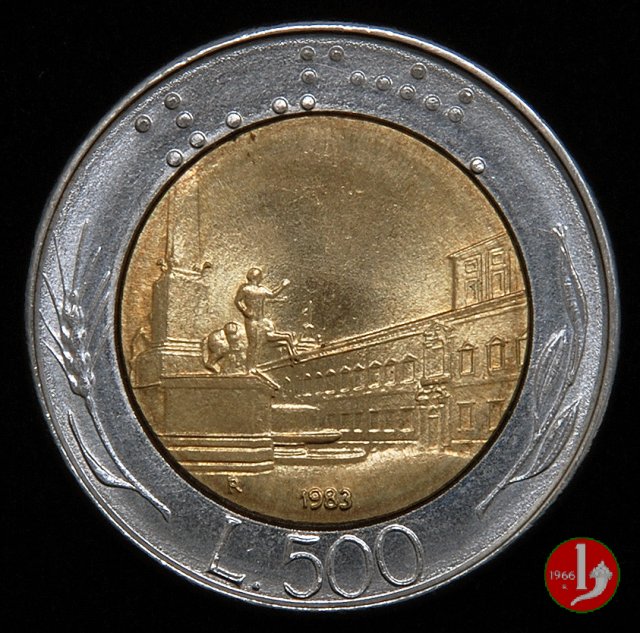 500 lire Quirinale 1983 (Roma)