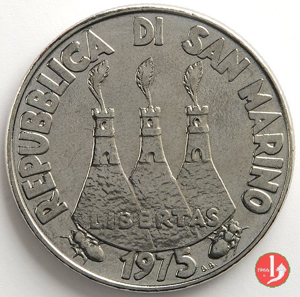 50 Lire modulo grande 1975 (Roma)