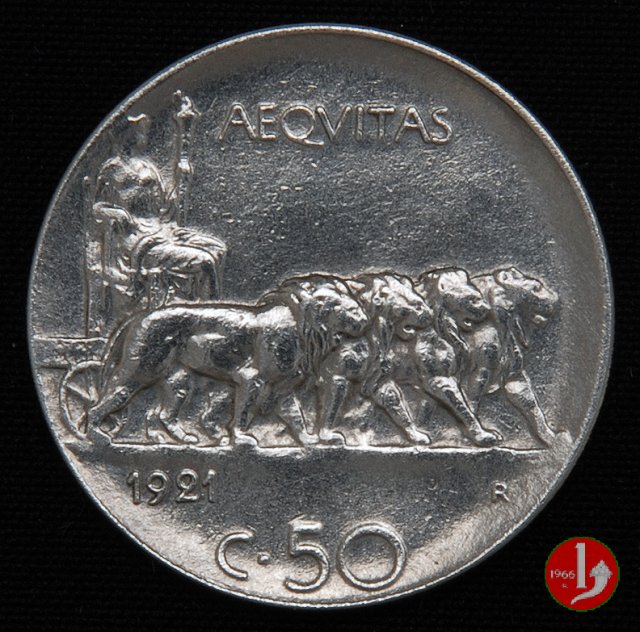 50 centesimi leoni 1921 (Roma)