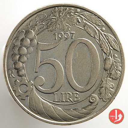 50 lire Italia turrita 1997 (Roma)