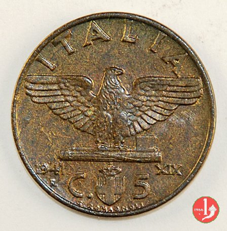 5 centesimi impero bronzital 1941 (Roma)