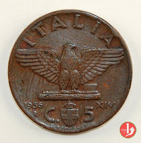 5 centesimi impero rame 1936 (Roma)