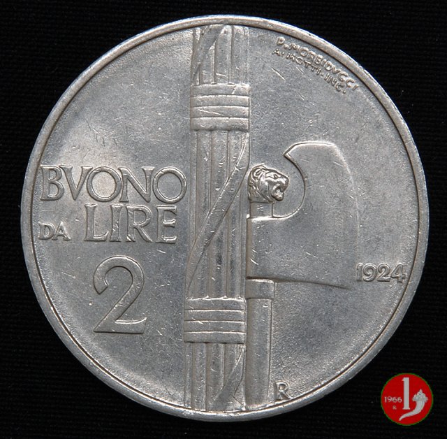 Buono da 2 lire 1924 (Roma)