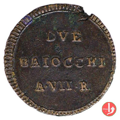 due baiocchi (A. VII R) 1799 (Perugia ?)