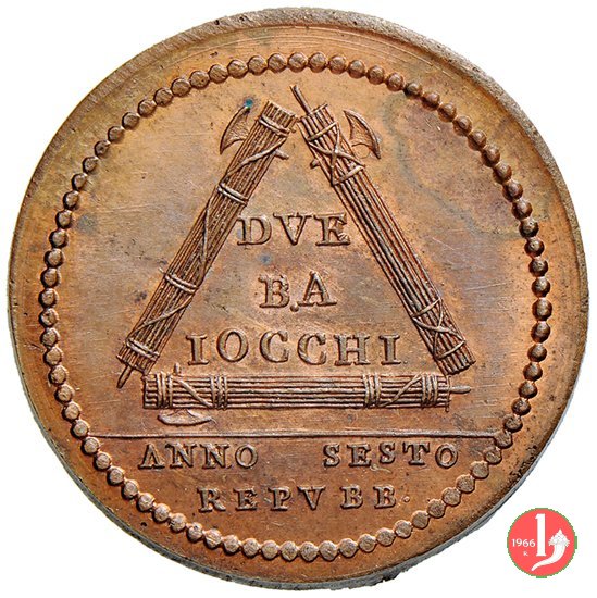 due baiocchi (aquila - prova nuova monetazione) 1798 (Roma)