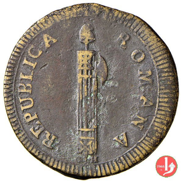 due baiocchi (con sigla "G-H") 1798-1799 (Roma)