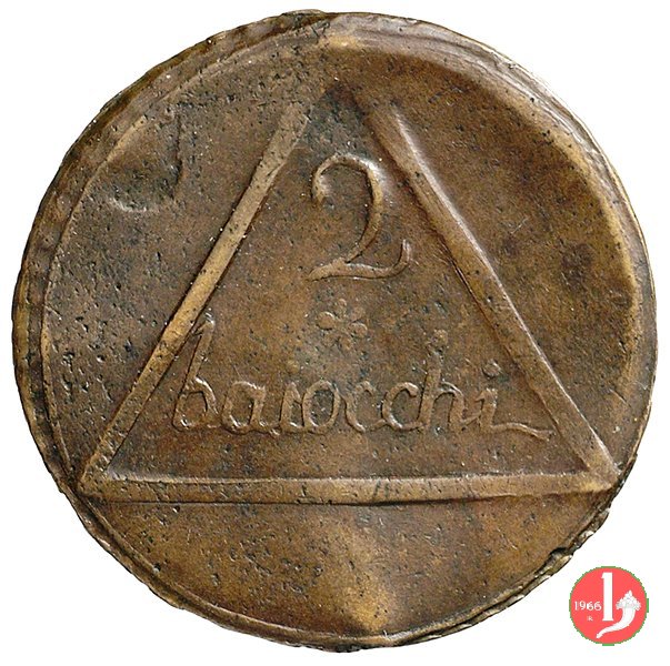 due baiocchi (con triangolo) 1799 (Perugia ?)