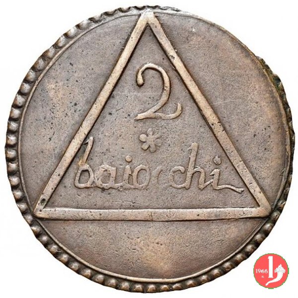 due baiocchi (con triangolo) 1799 (Perugia ?)