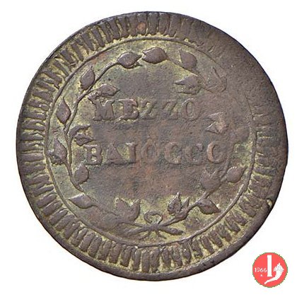 mezzo baiocco 1798-1799 (Roma)
