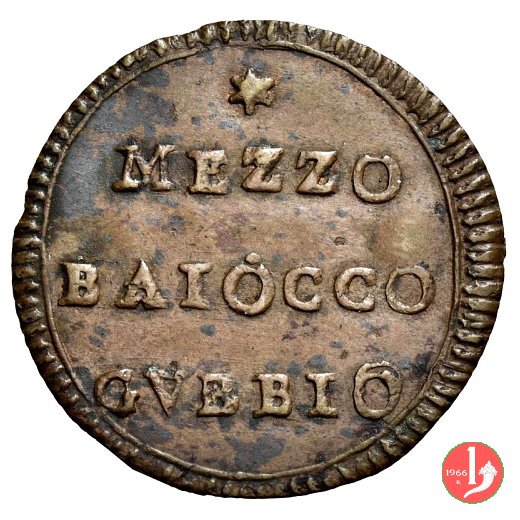 mezzo baiocco 1798 (Gubbio)