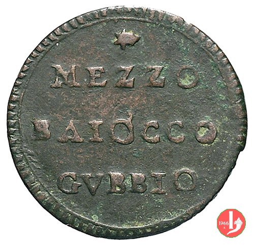 mezzo baiocco 1798 (Gubbio)