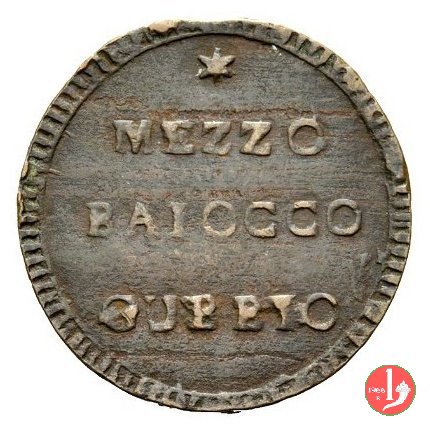 mezzo baiocco 1798 (Gubbio)