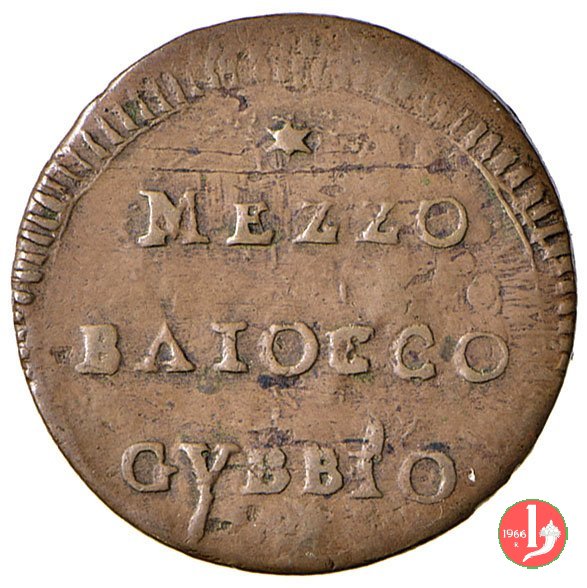 mezzo baiocco 1798 (Gubbio)