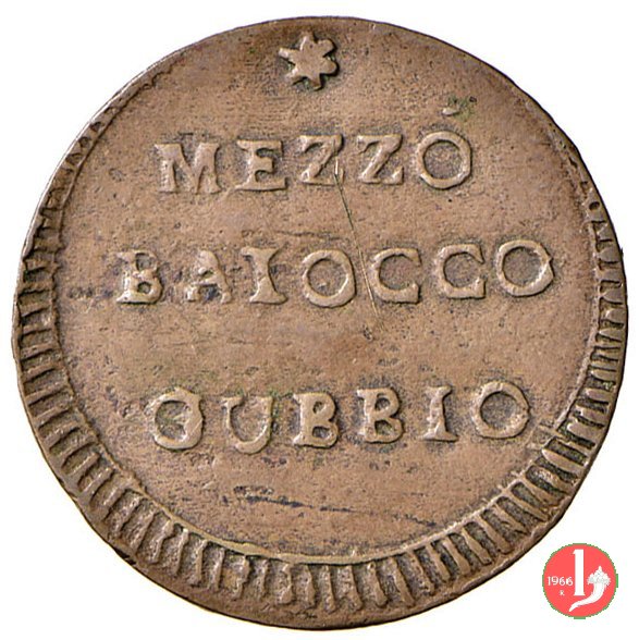 mezzo baiocco 1798 (Gubbio)