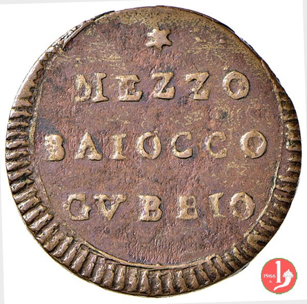 mezzo baiocco 1798 (Gubbio)