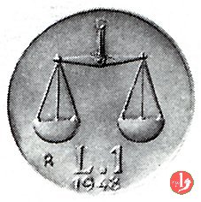 progetto 1 lira 1948 (Mercurio) 1948 (Roma)