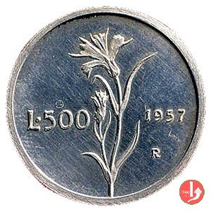 progetto 500 lire 1957 (garofano) 1957 (Roma)