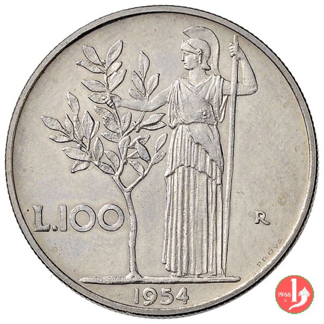 prova 100 lire 1954 1954 (Roma)