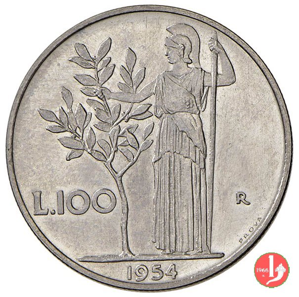 prova 100 lire 1954 1954 (Roma)