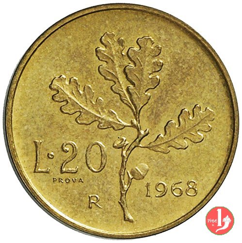 prova 20 lire 1968 1968 (Roma)