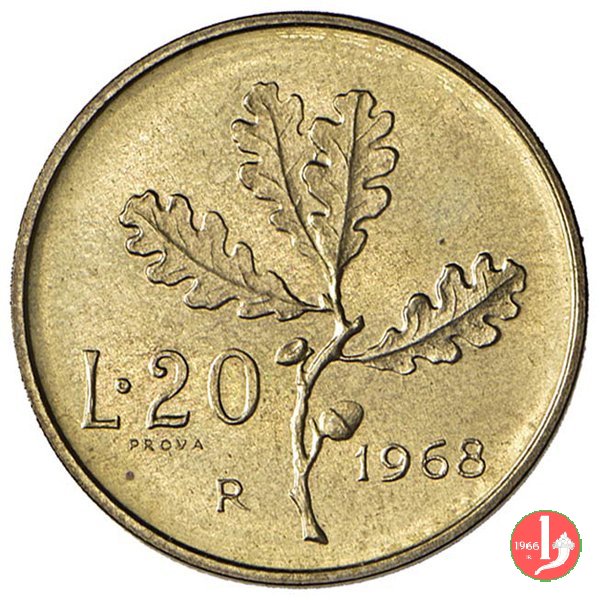 prova 20 lire 1968 1968 (Roma)