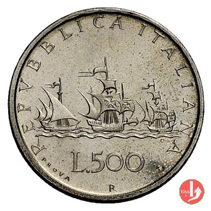 prova 500 lire 1957 (Caravelle) 1957 (Roma)