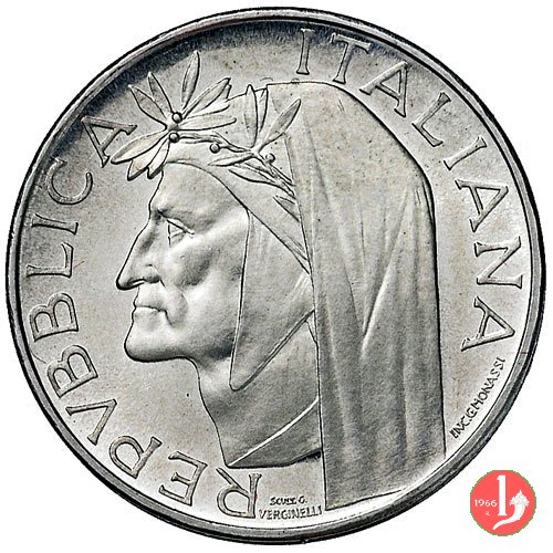 prova 500 lire 1965 (Dante) 1965 (Roma)