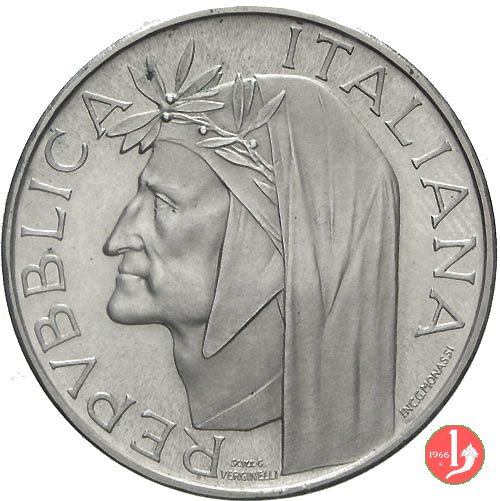 prova 500 lire 1965 (Dante) 1965 (Roma)