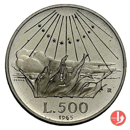 prova 500 lire 1965 (Dante) 1965 (Roma)