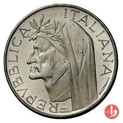 prova 500 lire 1965 (Dante) 1965 (Roma)