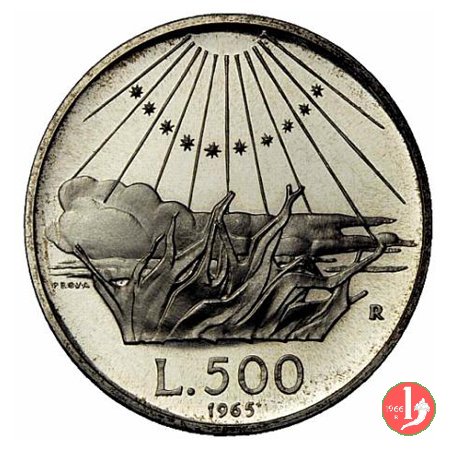 prova 500 lire 1965 (Dante) 1965 (Roma)