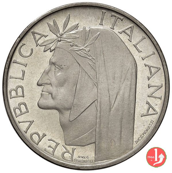 prova 500 lire 1965 (Dante) 1965 (Roma)