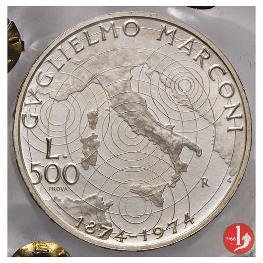 prova 500 lire 1974 (Marconi) 1974 (Roma)